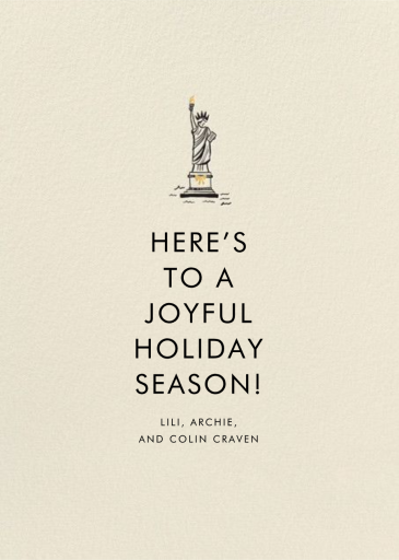 Snow Globe Hello!Lucky - Holiday Card by Hello!Lucky - Back