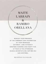 Metallic Circle - Wedding Invitation by Paperless Post