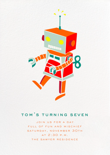 Robot - Birthday Invitation by Paperless Post