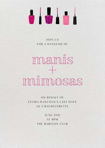 Lacquer - pinks - Invitation by Paperless Post