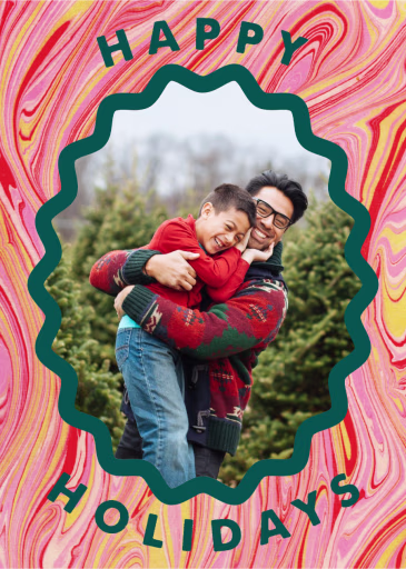 Marble Swirl Photo - Christmas Card by Paperless Post