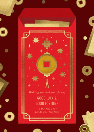 Red Envelope - Greeting Card by Paperless Post