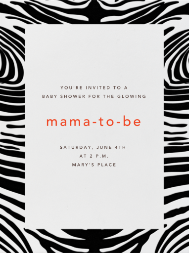 Zebra Stripes by Paperless Post