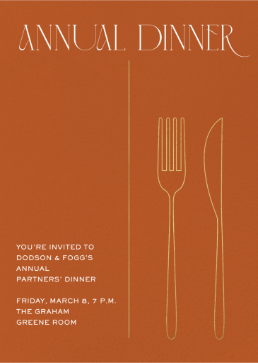 Cutlery - Business Dinner Invitation by Paperless Post