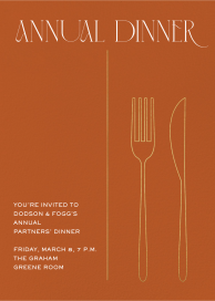 Cutlery - Business Dinner Invitation by Paperless Post