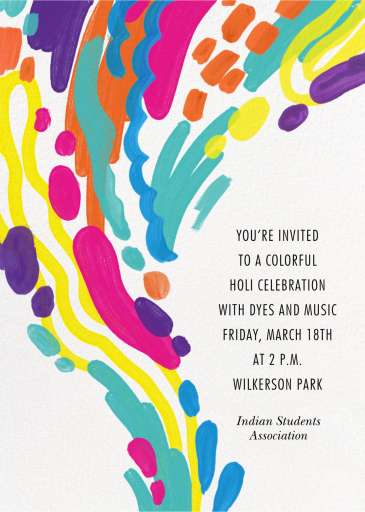 Gulal - Holi Invitation by Paperless Post