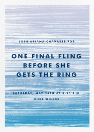 Gradient Messy Strokes - Bachelorette Party Invitation by Paperless Post