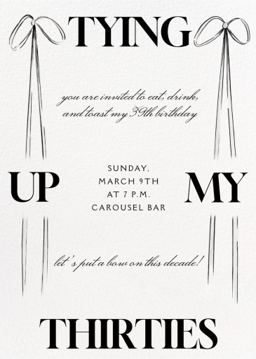 Put a Bow on It - Birthday Invitation by Paperless Post