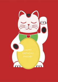 Lucky Cat - Birthday Card by Paperless Post