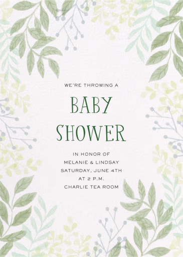 Eucalyptus Branches - Baby Shower Invitation by Paperless Post