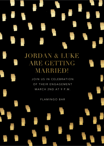 Flickering Lights - Engagement Party Invitation by Kelly Wearstler