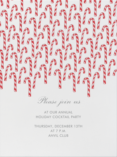 Candy Canes - Invitation by Linda and Harriett
