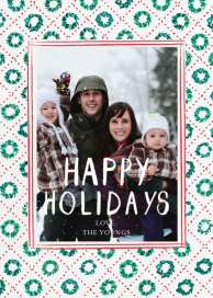 Quilted Wreath Frame - Christmas Card by Mr. Boddington's Studio