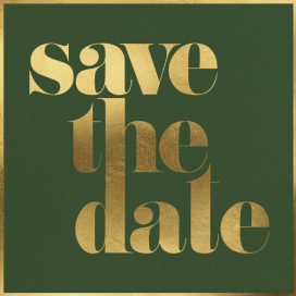 Una cita dorada: invitación para la fiesta navideña de kate spade new york