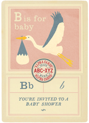 Alphabet Baby - Baby Shower Invitation by Annie Atkins
