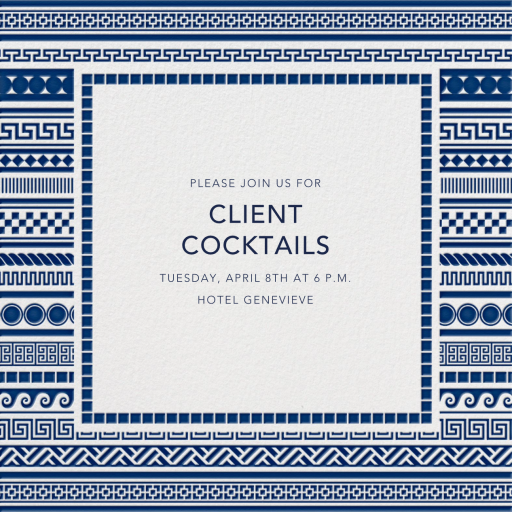 It's Greek - Cocktail Party Invitation by Jonathan Adler