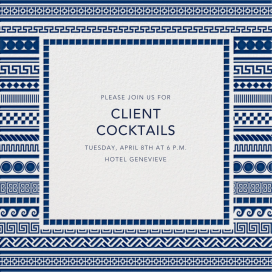 It's Greek - Dining & Drinks Invitation by Jonathan Adler