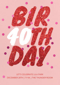 Glimmer Dots - 40th Birthday Invitation by Paperless Post