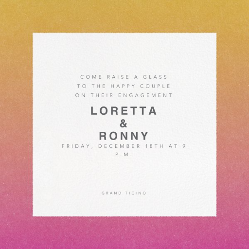 Gradient Border - Engagement Party Invitation by Paperless Post