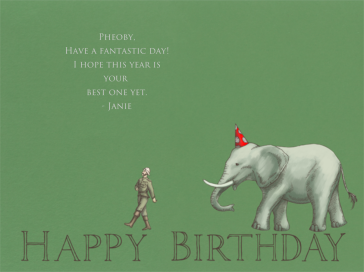 Birthday Elephant - Birthday Card by Paperless Post