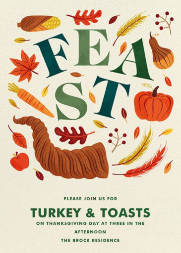 Cornucopia Feast - Thanksgiving Invitation by Paperless Post