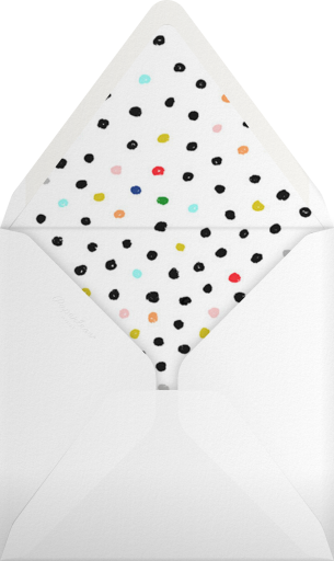 Confetti Numbers Colorful Card Envelope