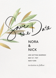 Watercolor Leaf by Paperless Post