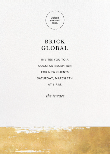 Simple Brushstroke - Cocktail Party Invitation by Sugar Paper