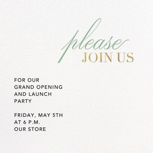 Please Join Us - Launch Party Invitation by Paperless Post