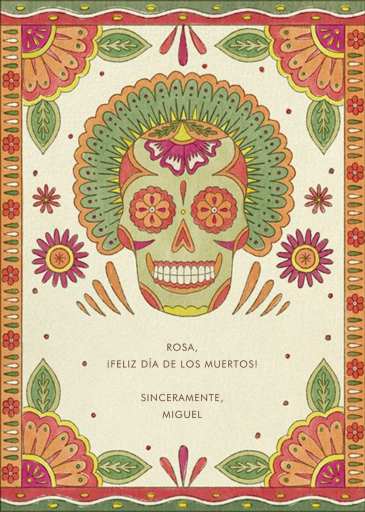 Painted Skulls - Día de los Muertos Card by Paperless Post