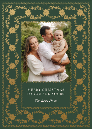 Opulent Border Photo - Christmas Card by Martha Stewart