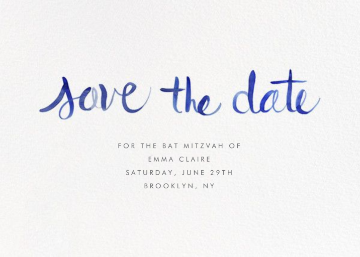 Watercolor Lettering - Save the Date by Linda and Harriett
