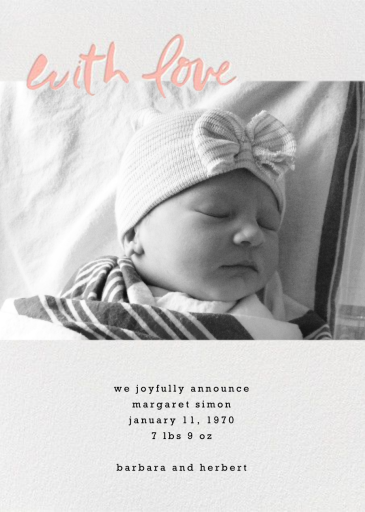 With Love From Baby (Tall) by Linda and Harriett