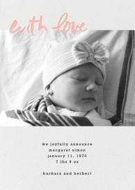 With Love From Baby (Tall) by Linda and Harriett