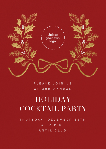 Holly Laurel - Corporate Holiday Party Invitation by Paperless Post