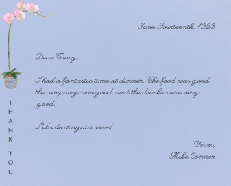 Orchid Thank You - Greeting Card by Paperless Post
