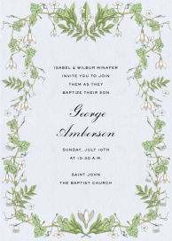 Madagascar Jasmine - Baptism & Christening Invitation by Stephanie Fishwick