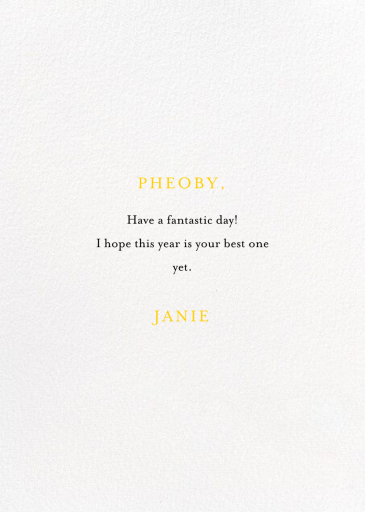 Sunshine (Mr. Boddington's Studio) - Birthday Card by Mr. Boddington's Studio - Back