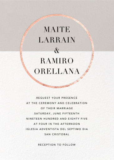 Metallic Circle - Wedding Invitation by Paperless Post