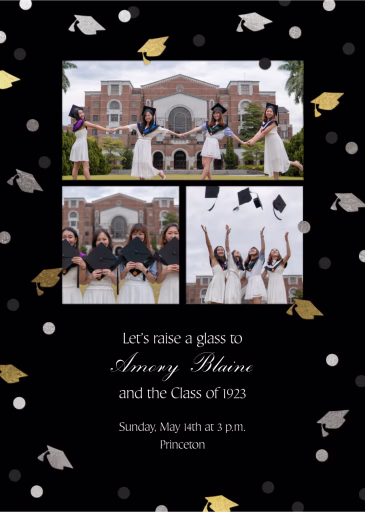 Foil Caps - Graduation Party Invitation by Paperless Post