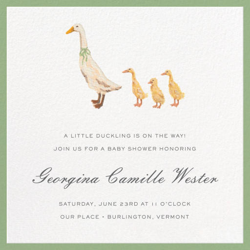 Ducklings (Casey Snipes) - Baby Shower Invitation by Dogwood Hill