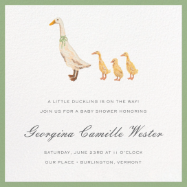 Ducklings (Casey Snipes) - Baby Shower Invitation by Dogwood Hill