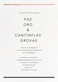 Minimal Foil Border - Wedding Invitation by Paperless Post