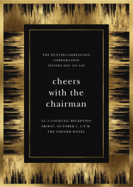 Brushed Gold - Corporate Reception Invitation by Oscar de la Renta