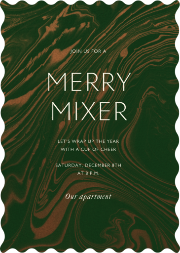 Marble Mirage - Christmas Party Invitation by Paperless Post