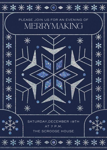 Twinkle Flake - Winter Party Invitation by Paperless Post