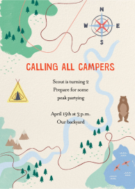 Camp Calling - Birthday Invitation by Meri Meri
