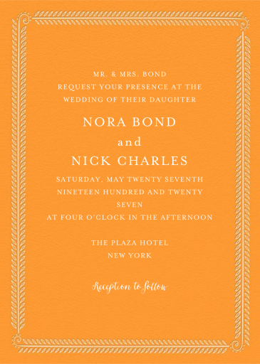 Filigree Vine Tall - Wedding Invitation by Paperless Post