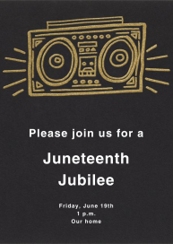 Radiant Boom Box - Juneteenth Invitation by Paperless Post