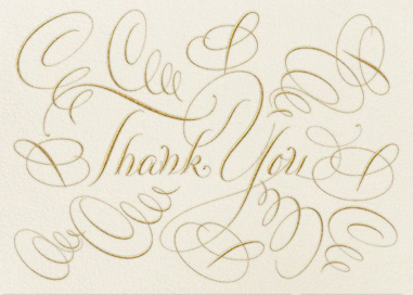 Thank You with Flair - Thank You Card by Bernard Maisner